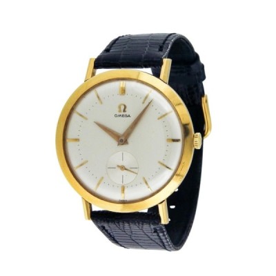 Omega Black/Gold Vintage 18k Yellow 35mm
