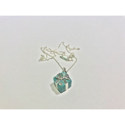 Tiffany & Co. Blue Box Charm Necklace