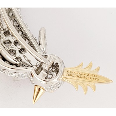 TIFFANY & CO. SCHLUMBERGER PLATINUM & 18K YELLOW GOLD MADEIRA CITRINE BROOCH