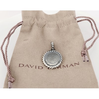 DAVID YURMAN Cable Collectibles D Initial Charm Pendant Enhancer Sterling Silver