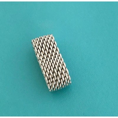 Tiffany & Co. Sterling Silver Somerset Mesh Weave Ring