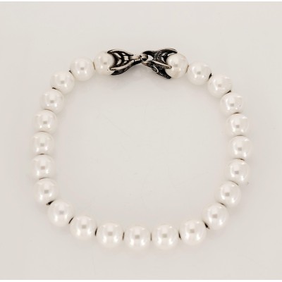 David Yurman Spiritual freshwater pearl beaded  bracelet in Sterling Silver