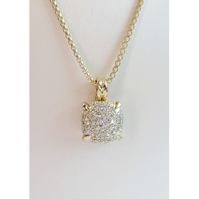 David Yurman  Chatelaine Pendant Necklace in 18K yellow Gold with diamonds