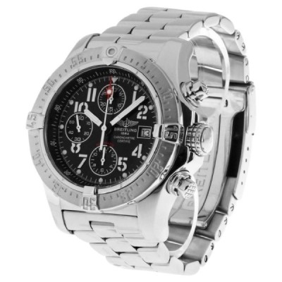 Breitling Silver/Black Avenger Skyland Chronograph A13380